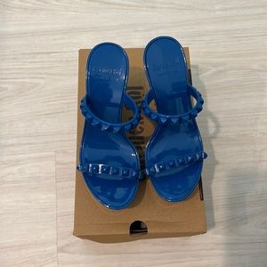 BRAND NEW Carmen Sol Tonino wedge Dark Blue Size 8 with original box & dust bag